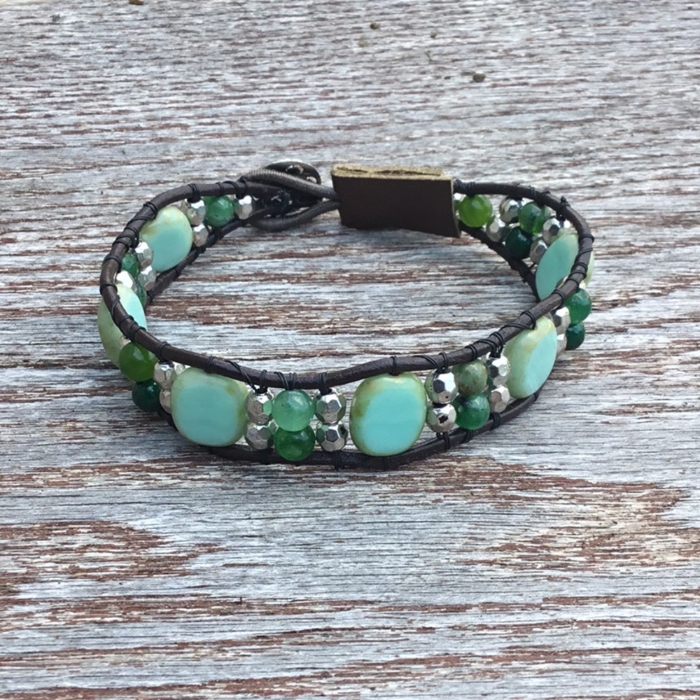🍃 Shades of Green Mini Cuff